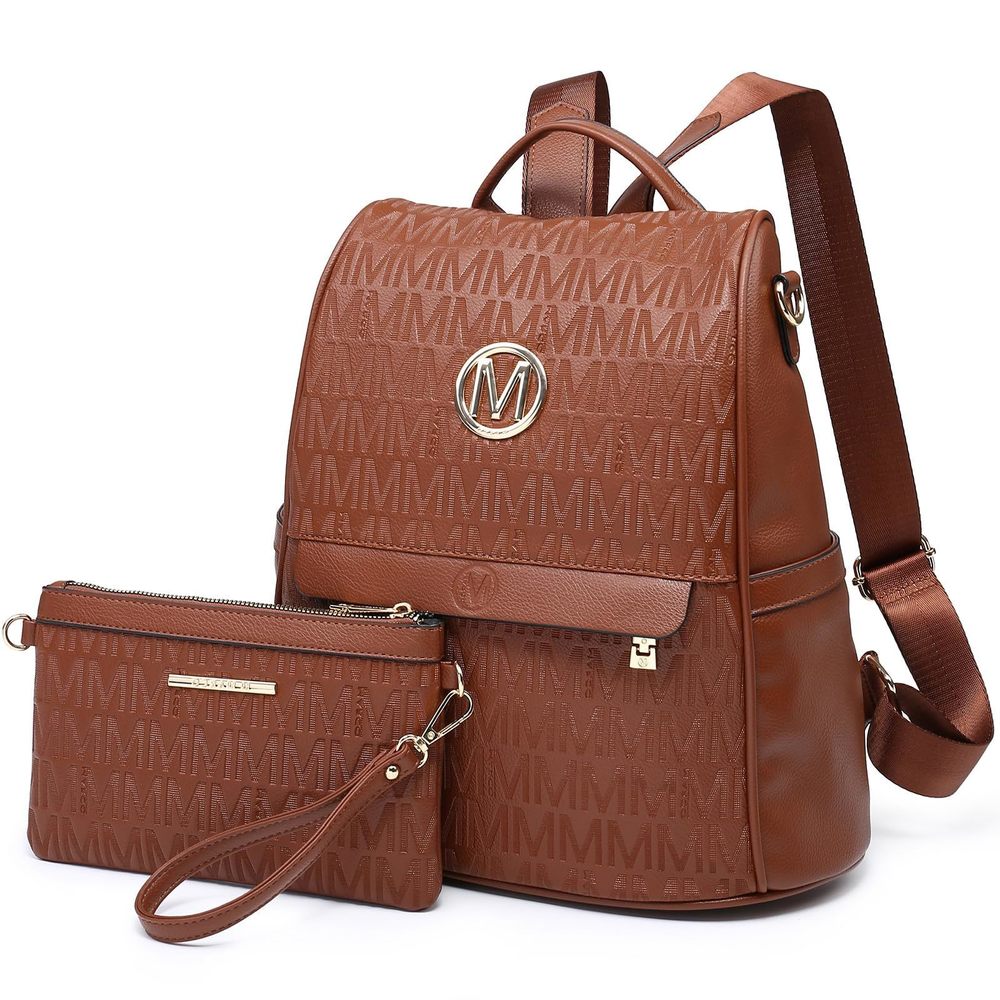 MKP Women Fashion Backpack Purse Multi Pockets Signature Anti-Theft Rucksack🦉
